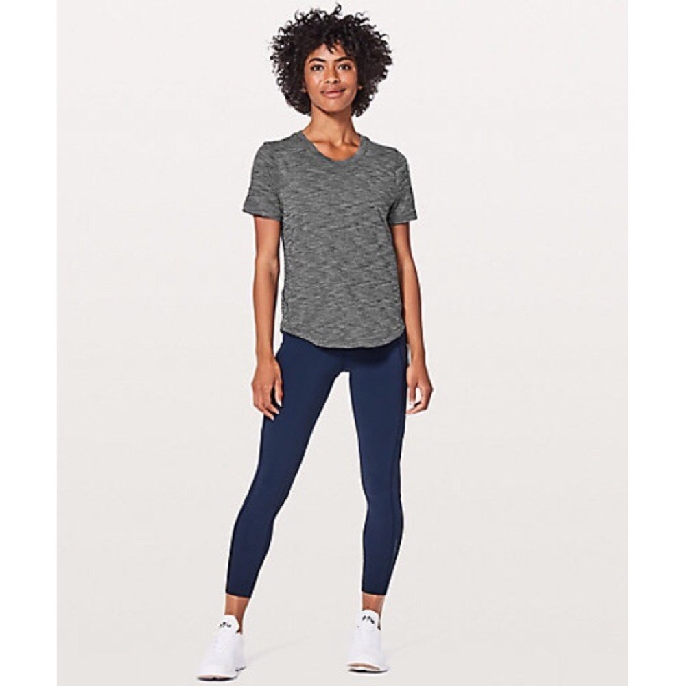 Lululemon Long Distance SS - Heathered Black